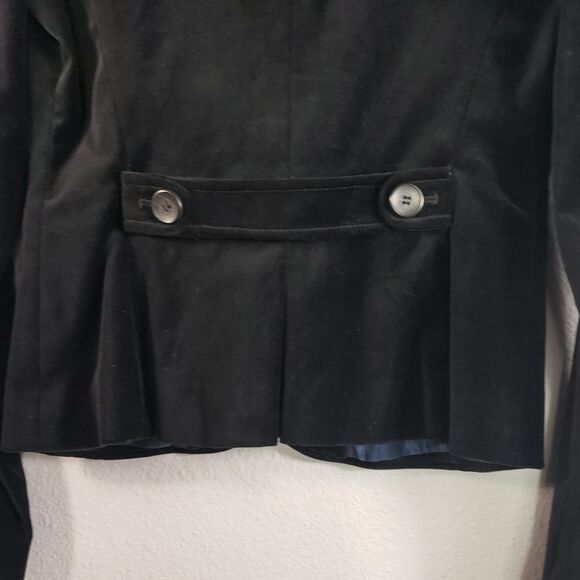 Ann Taylor Loft Size 0 Black Velvet Blazer 1558 - Picture 6 of 7
